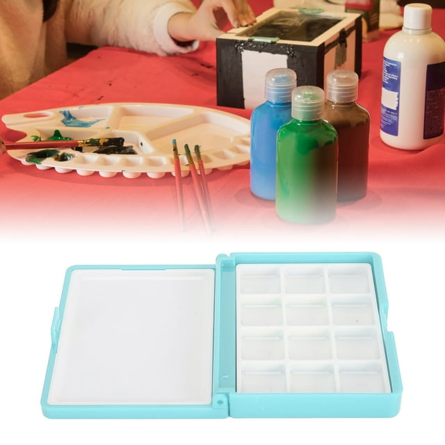 Plastic Watercolor Box, 2pcs Portable Paint Storage Palette Box With Multiple Compartments Compact Empty Watercolor Box For Artistic Needs