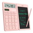 thumbnail image 1 of Calculadora de escritorio ROATEE con bloc de notas LCD borrable, color rosa, 1 of 6