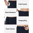 thumbnail image 6 of Weilanxin Men's Shorts Golf 9" Casual Elastic Waist Quick Dry Flat Front Travel Hiking Cargo Shorts, 6 of 11