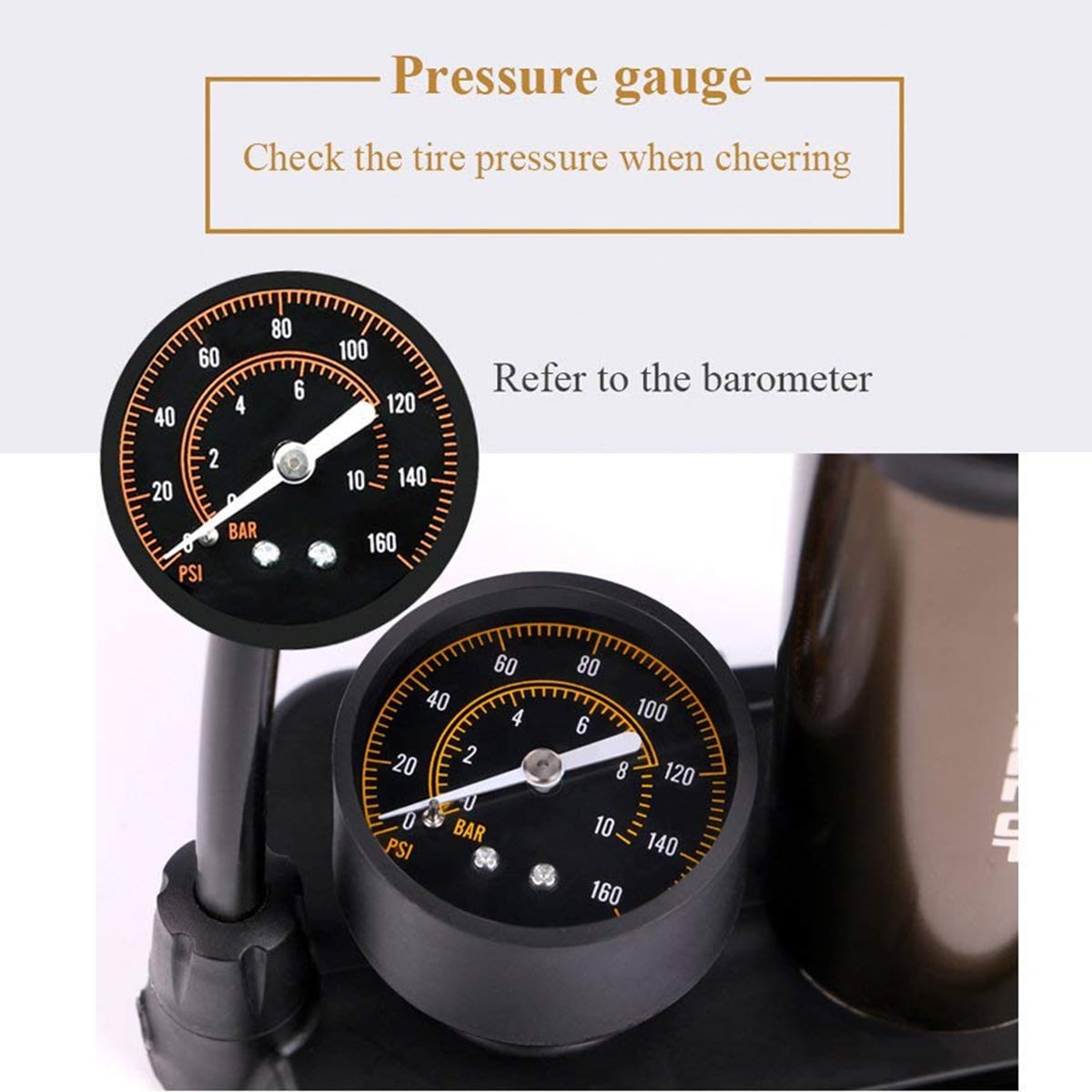 cycle pump with gauge