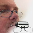 thumbnail image 2 of Dsscvnef Clip Nose Reading Glasses Portable Mini Keychain Mirrorless Legs Clip on Keychain with Nose Reading Glasses Nose Pads Foldable Reading Glasses Suitable for Men and Women, 2 of 9
