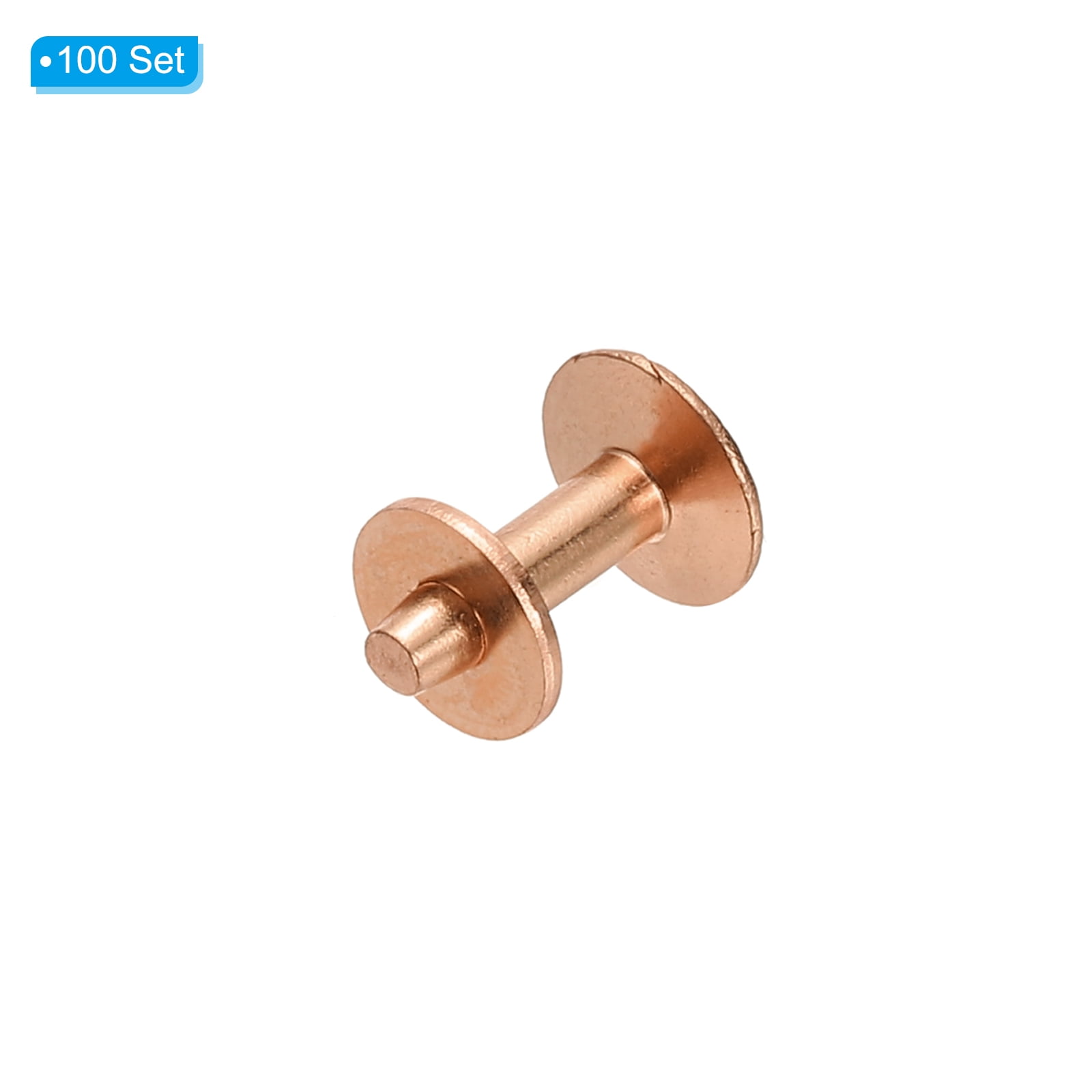 10x3.3x12mm Studs for Clothing, 100 Sets Spikes for Clothes Studs and Spikes Leather Rivets Burrs Copper Fastener Metal Screw Posts for Leather Jacket Crafting Crafts Fabric