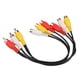 thumbnail image 3 of Nuevo 3 RCA macho a 6 RCA hembra divisor de enchufe Audio TV DVD adaptador de vídeo Cable AV rojo amarillo blanco, 3 of 5