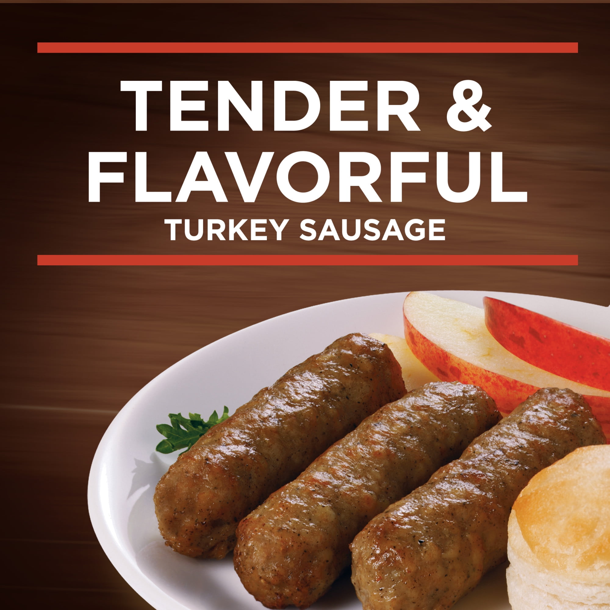 Banquet Brown 'N Serve Turkey Sausage Links, 8g Protein per Serving, Frozen Breakfast Sausage, 6.4 oz.