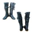 thumbnail image 7 of Medieval Leather Long Boots Retro Larp Ren Faire Mens Boot Pirates Viking Shoes Renaissance Reenactment Lace Up Shoe Size 10, 7 of 7
