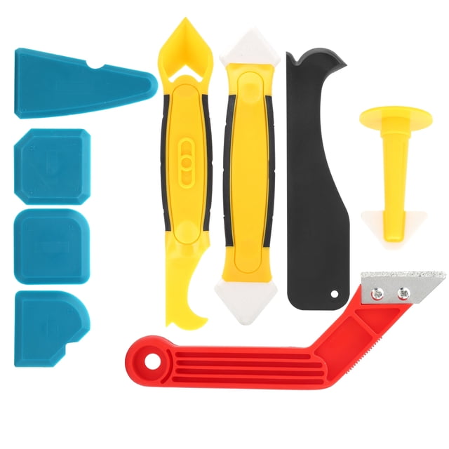 Caullk Buse, 9pc Ensemble Calfeutrage Finition Scellant Racleur Scellant Spatule Frappant Apparence
