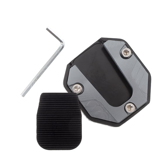 OUNONA  Aluminum Alloy Motorcycle Kickstand Plate Feet Support Accessories Grey