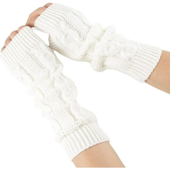 Kukuzhu Arm Warmers Y2K Grunge Rib Knit Arm Warmers Preppy Crochet Arm Sleeves Fingerless Gloves Emo Accessories