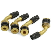 Unique Bargains 4 Pcs Motorbike Brass Bent Angled Tubeless Tyre Tire Valve Stem Adapter