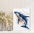 thumbnail image 2 of Qisvanset 12x16 Inch Humpback Whale Ocean Canvas Wall Art, Marine Life Coastal Living Room Nature Wall Decor, 2 of 8