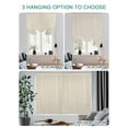 thumbnail image 4 of Ivory White Tie Up Curtains for Windows 54 Inch Length Balloon Curtains Kitchen Adjustable Balloon Window Shade Modern Pure Ivory White Tie Up Valance Bathroom Curtain Window 42"x54", 4 of 6