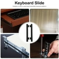 thumbnail image 7 of 1 Pair Bearing Keyboard Slides Tray Rails 14" Black, 7 of 7