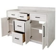 thumbnail image 3 of KBC Palisade 60" Double Bathroom Vanity w/ Engineered Marble Waterfall in White, 3 of 5