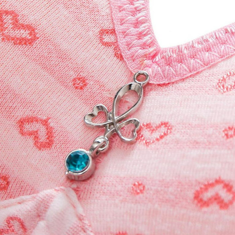 Women Cotton Heart Pattern Wire-Free Bras Sweet Colored Underwear