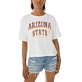 thumbnail image 3 of Women's Gameday Couture White Arizona State Sun Devils Claim To Fame Boxy Cropped T-Shirt, 3 of 5