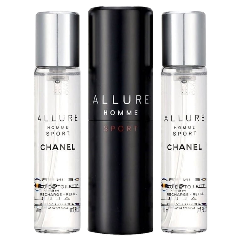 Chanel Allure Homme Sport Eau De Toilette Gift Set 3 x 0.7 Ounce