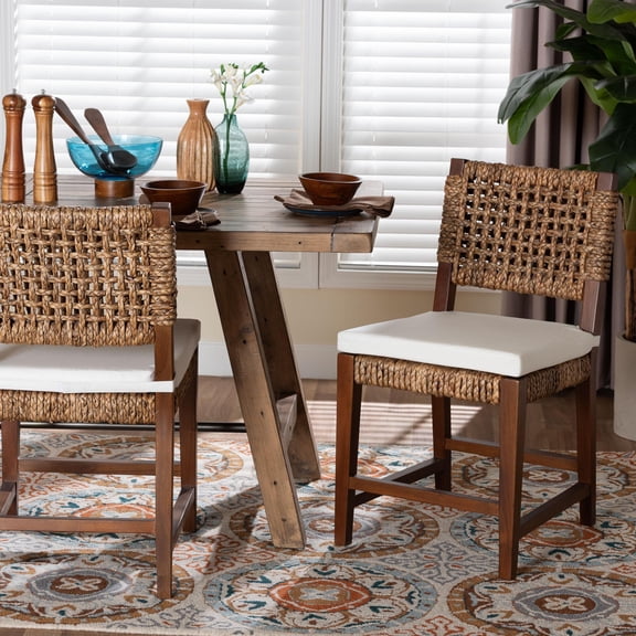 bali & pari Alise Boho Dining Chair, 18"H, Natural