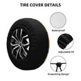 thumbnail image 2 of Bingfone Blue Ocean Wave Sunflower Spare Tire Cover Weatherproof Universal Wheel Protectors for RV Camper Travel Trailer SUV Truck-15 inch, 2 of 8