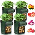 ZGBY 3Pack Durable Potato Grow Bags Garden Waterproof Reusable