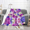 thumbnail image 2 of XMXT Throw Blanket, Blossoms Flower Nature Prints Machine Washable Blankets for Sofa, 80 x 60 inches Multicolor, 2 of 9