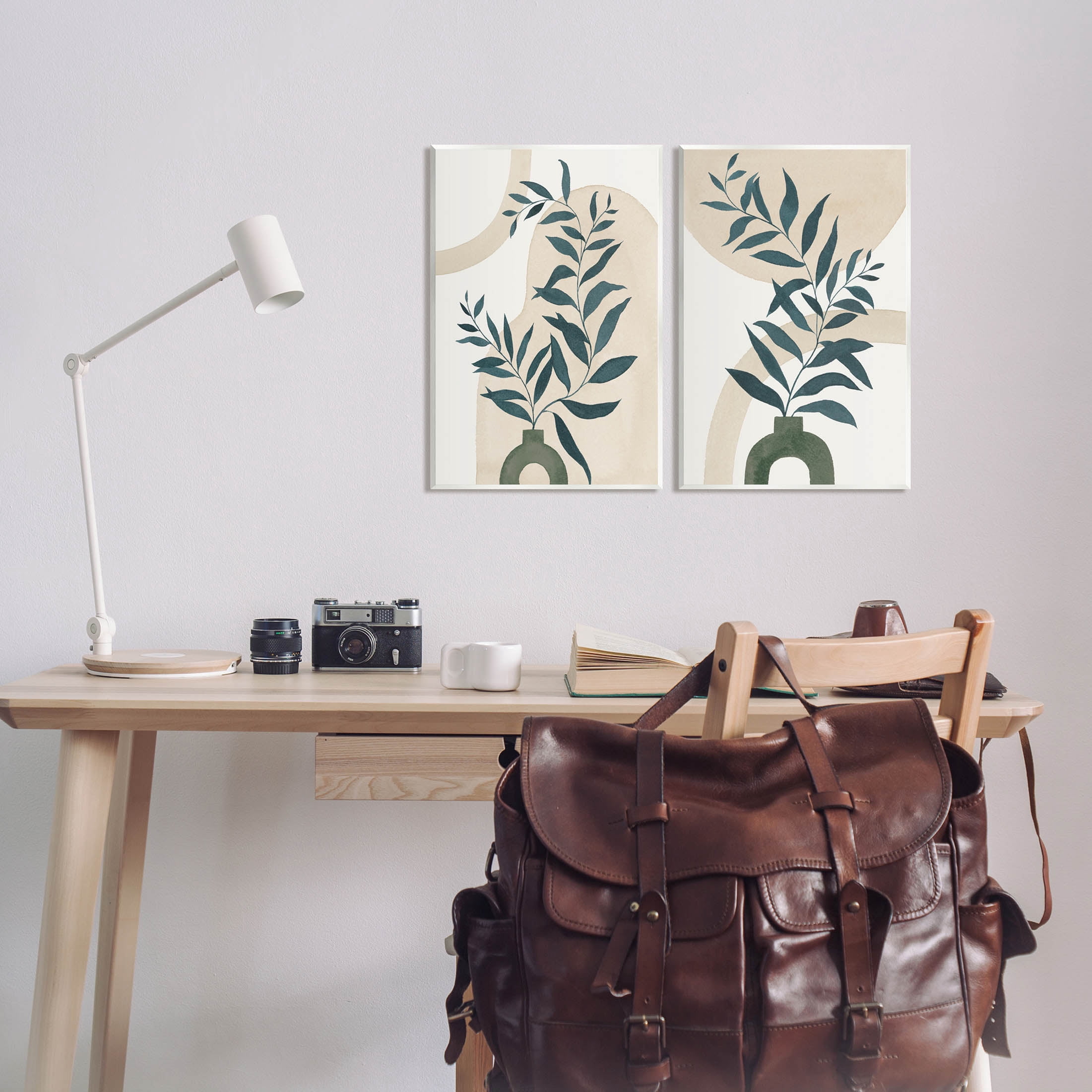 Stupell Industries Nordic Herb Vase Shapes Graphic Art Unframed Art Print Wall Art, Set of 2, Design by Grace Popp