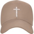 thumbnail image 3 of Vintage Baseball Cap for Men Women Christian Cross Dad Hat Adjustable Trucker Sports Hat Black, 3 of 9