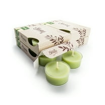 Tahoe Pine Tealight Candles Bulk Pack - 24 Green Premium Scented Tea Lights - Shortie's Candle Company