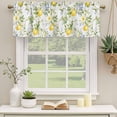 thumbnail image 3 of Summer Lemon Valances for Windows, Watercolor Yellow Spring Floral Botanical Light Filtering Kitchen Curtains, Rod Pocket Window Valance Curtains for Living Room Bedroom, 60" W x 18" L, 2 Panels, 3 of 9