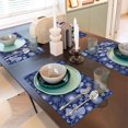 thumbnail image 6 of Placemats Set of 4 / 6, Beautiful Snowflake Butterfly Placemats for Dining Table Indoor/Outdoors Heat Resistant Washable Placemats 18" x 12", 6 of 8