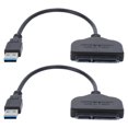 thumbnail image 1 of 2pcs Portable HDD Adapter USB 3.0 to SATA 2.5 Adapter Cable Support for Windows XP 32/64 Bit, 1 of 1