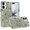 Black, variant on For iPhone 17 Charming Hearts Bling Diamonds Stones Chrome Hybrid Case - Silver