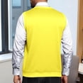 thumbnail image 4 of XIAOCHA Men's Knit Vest V Neck Plaid Print Sweater Warm Casual Office Top, 4 of 6