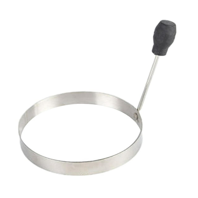 Anillos para freír huevos con asa, círculos para panqueques, tortillas, huevos fritos y huevos escalfados. redondo