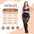 thumbnail image 5 of Manzi 2 Pairs Plus Size Opaque Tights for Women 70D Run Resistant Control Top Pantyhose, 5 of 7