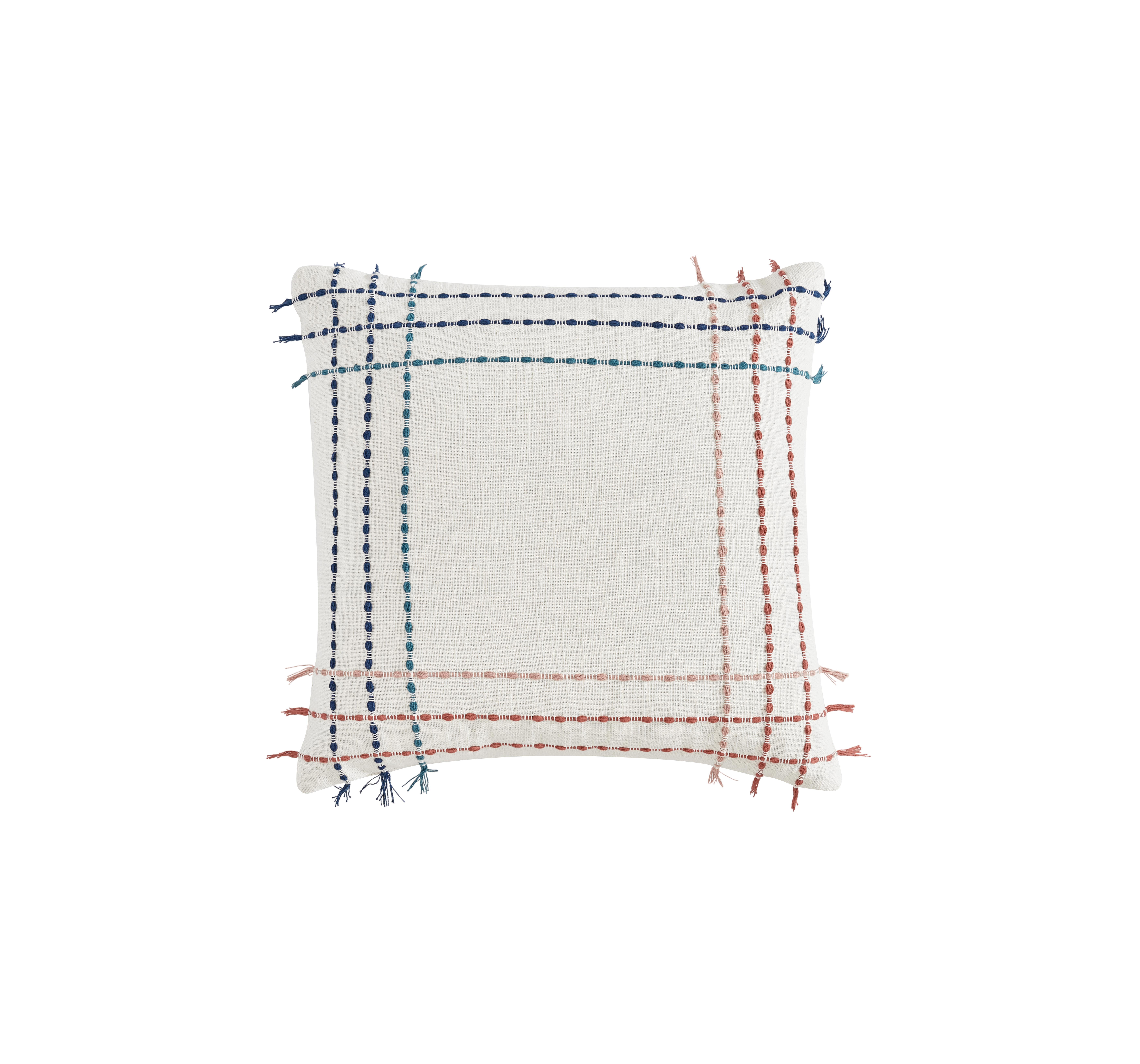 Lines Decorative Throw Pillow, Navy, 16' x 16', Square, 1 Piece