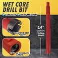 thumbnail image 2 of EDiamondTools 1-1/2" Wet Drill Core Bits for Concrete, Masonry, 14" Long Diamond Hole Saw, 2 of 4