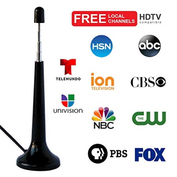 luxtronic dt101 digital tv extendable antenna portable indoor/outdoor