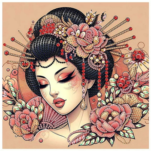 5D DIY diamond painting kit, voluptuous lady suitable for adult special diamond DIY art kit for home decoration and gift selection