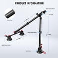 thumbnail image 3 of NEEWER Triple Suction Cup Car Mount Kit, Carbon Fiber Camera Mount with Action Camera Adapter, NATO Rail & 24"/60cm Extension Pole Compatible with GoPro Insta360, 2.2lb/, 3 of 8