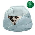 thumbnail image 5 of FurHaven Pet Products | Minky Faux Fur & Velvet Hug Bed for Dogs & Cats - Aquamarine, Small, 5 of 12
