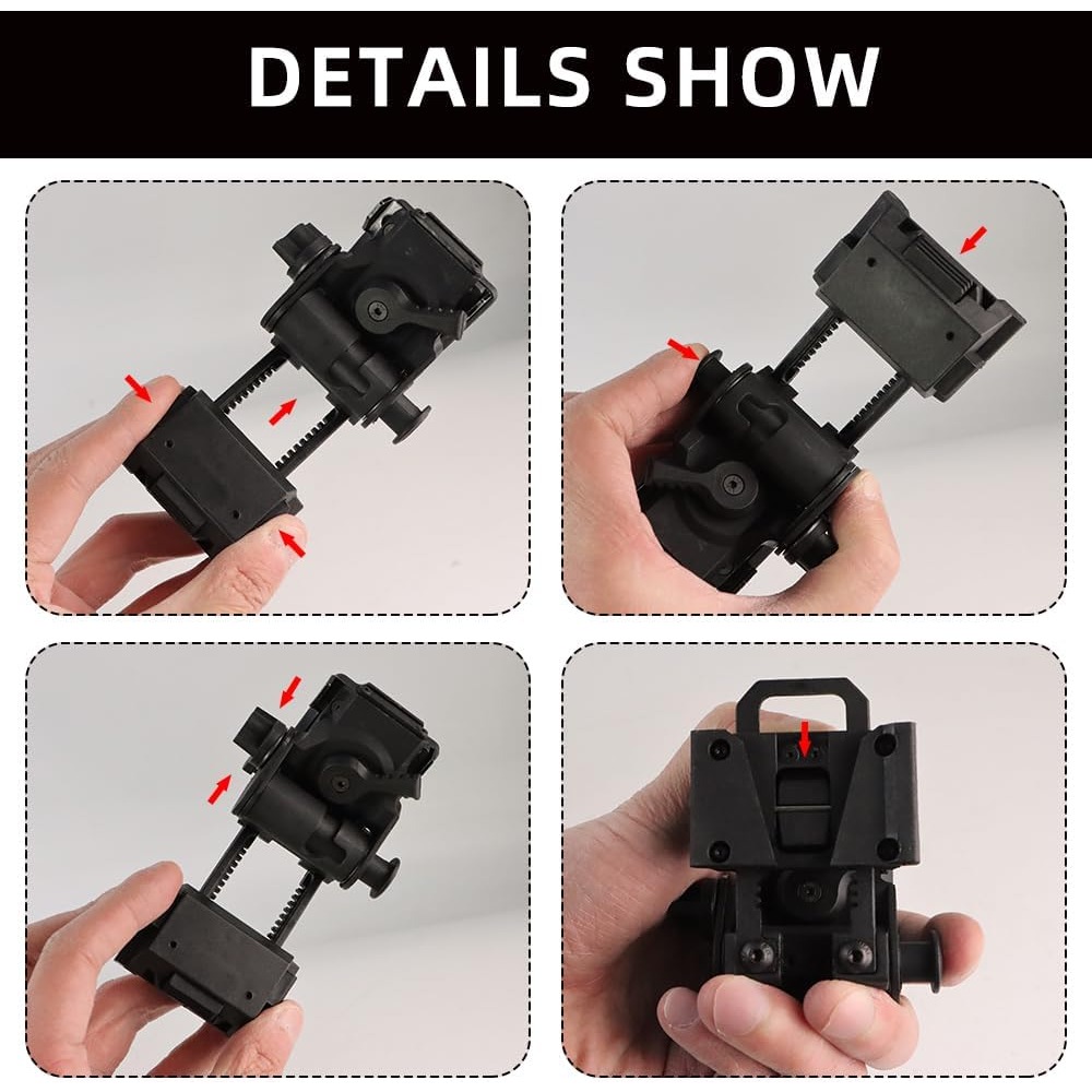 L4G24 Plastic NVG Night Vision Mounting Base Airsoft Helmet Paintball Accessory for PVS15 PVS18 GPNVG18