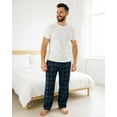 thumbnail image 5 of Active Club Men’s Flannel Pajama Pants 3 Pack– Soft Sleep & Lounge Pants with Pockets & Adjustable Drawstring – Plaid Lounge Bottoms (Blue/Navy Blue/Blue Grey Plaid, X-Large), 5 of 6
