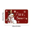 thumbnail image 3 of LanSuare Snowman Let it Snow Christmas Doormat, 24x16Inch Snowflakes Winter Decor Non-Slip Washable Floor Rug, for Home, Patio, Kitchen, Outdoor, Living Room, 3 of 5