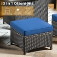 thumbnail image 2 of Ovios 7 Pieces Patio Furniture Set with Fire Pit Table Wicker Outdoor Sectional Conversation Set with Swivel Chair for Backyard, 2 of 9