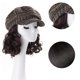 thumbnail image 2 of Versatiles Newsboys Hat with Short Curly Wigs Winter Cold Resistant Wigs Hat for Women Desiring Trendy Look dark brown, 2 of 5