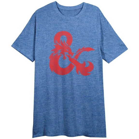 Dungeons & Dragons Red Logo Women's Blue Heather Nightshirt-Medium