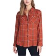 thumbnail image 1 of Camisa con botones a cuadros Sanctuary Clothing para mujer marrón XS, 1 of 1