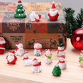 thumbnail image 2 of 12pcs Christmas Miniature Ornaments Kit Resin Snowmen Reindeer Santa Clause Xmas Tree for Crafts Snow Globes Fairy Garden Dollhouse Decoration, 2 of 5