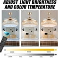 thumbnail image 2 of Datingday 42 Inch 36W LED Retractable Ceiling Fan with Bluetooth Speaker, Modern Bluetooth Fan Chandelier with Remote Control 3 Color Change, 2 of 7