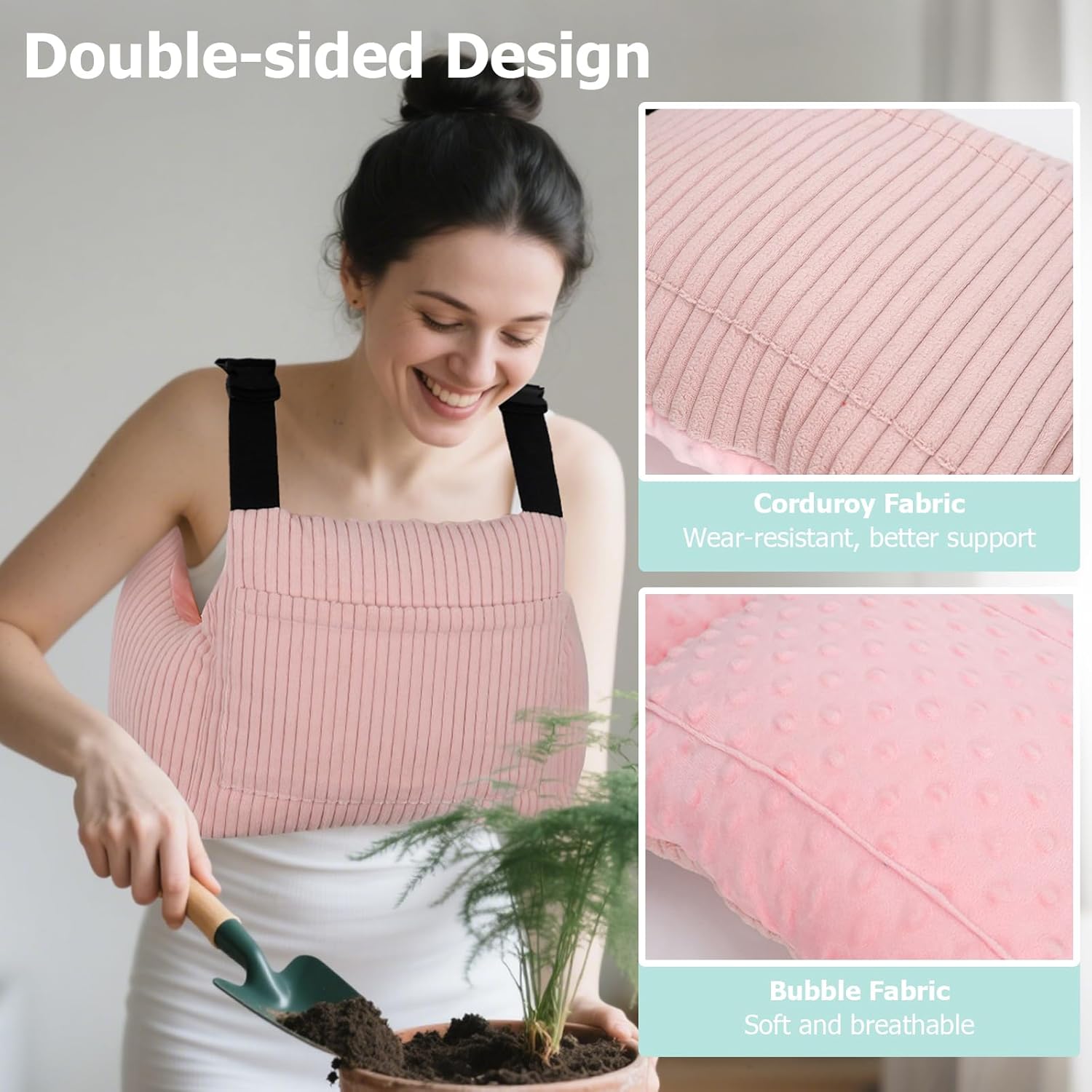 RoamReady Mastectomy Recovery Pillow, Post Surgery Hysterectomy Must Haves for Women Recovery Rest, Pink